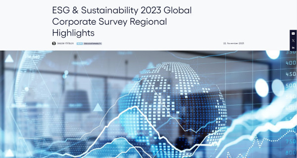 ESG  Sustainability 2023 Global Corporate Survey Regional Highlights