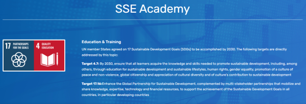 SSE Academy | Sustainable Stock Exchanges