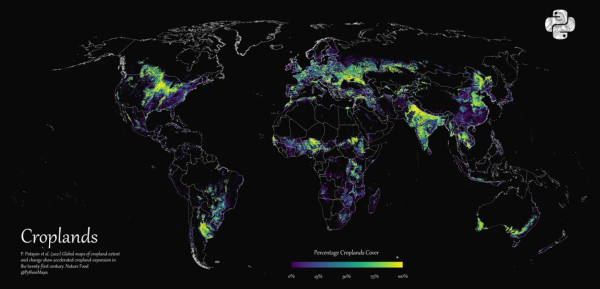 Mapped: How Much of the World is Covered by Croplands?