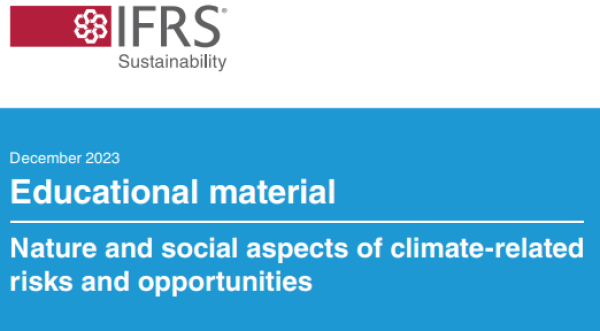 Nature and social aspects of climate-related risks and opportunities