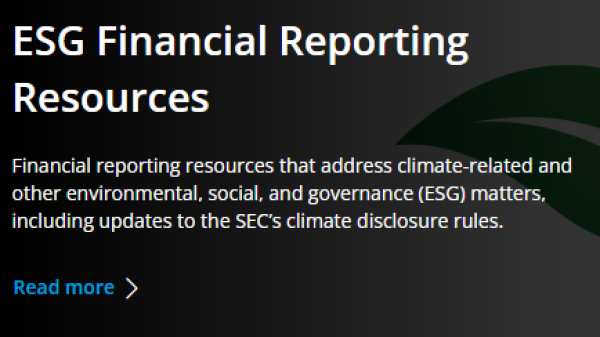 ESG Financial Reporting Resources | DART – Deloitte Accounting Research Tool