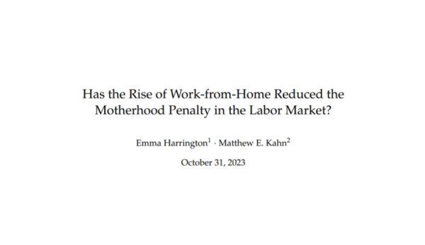 Has the Rise of Work-from-Home Reduced the Motherhood Penalty in the Labor Market?