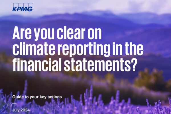 Are you clear in the climate reporting for financial statements?