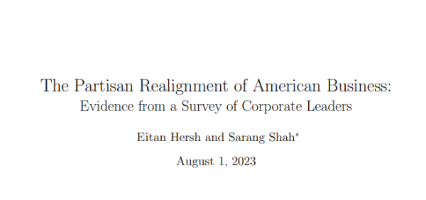 The Partisan Realignment of American Business: Evidence from a Survey of Corporate Leaders